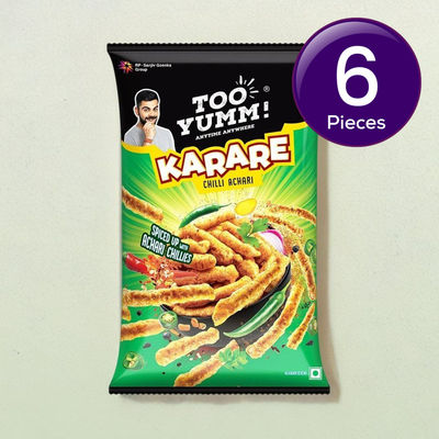 Too Yumm! Chilli Achari Karare | Munching Snack For Movies, Games, Parties & More 70 g Combo