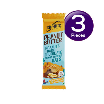 RiteBite Peanut Butter 4g Protein Energy Bar 40 g Combo