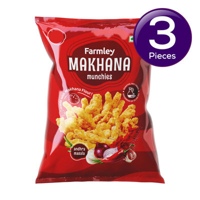 Farmley Makhana Munchies - Andhra Masala 33 g Combo