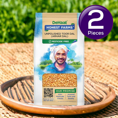 Dehaat Honest Farms Unpolished Toor Dal | Arhar Dal 500 g Combo
