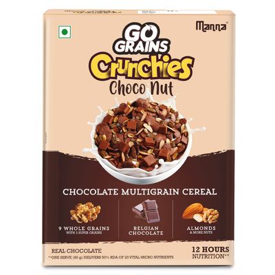 Manna Chocolate Breakfast Cereal | Pouch | Added Colour, Artificial Additive & Maida-free