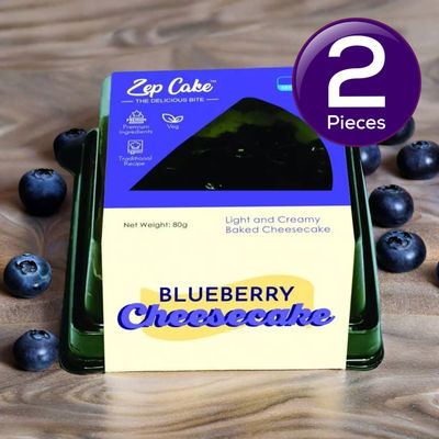 Zep Cake Premium Blueberry NY Cheese Cake Slice 80 g Combo