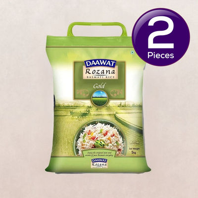 Daawat Rozana Basmati Rice Gold | Medium Grain 5 kg Combo