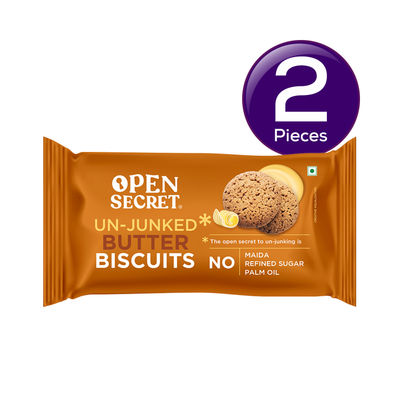 Open Secret Zero Maida Butter Millet Biscuit | Healthy Snacks with Zero Refined Sugar & No Palm Oil 40 g Combo