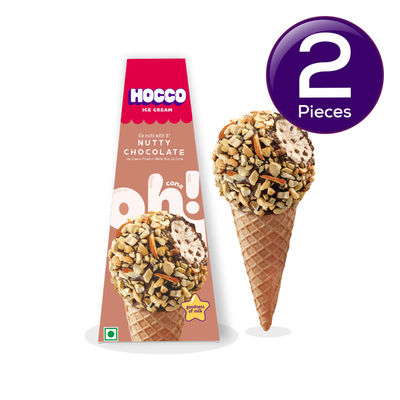 Hocco Nutty Chocolate Oh Cone 135 ml Combo