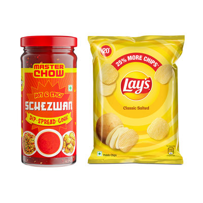 Masterchow Schzewan Chutney(250gms) & Lay'S Classic Salted Potato Chips(50gms) Combo