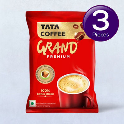 Tata Coffee Grand Premium 100% Coffee Blend Instant Coffee Pouch 45 g Combo