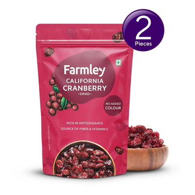 Farmley Premium California Natural Dried Cranberry 200 g X 2 Combo