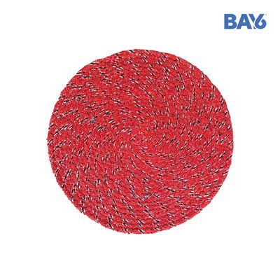 BAY6 Aura Cotton Round Doormat Red - 40 x 40 cm | 2pc