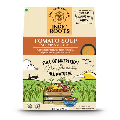 Indic RootsTomato soup | Shorba Style
