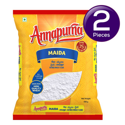 Annapurna Maida / Refined Wheat Flour 500 g Combo