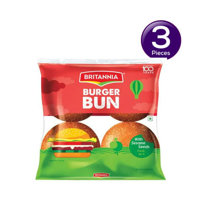 Britannia Burger Bun with Sesame Seed 200 g Combo