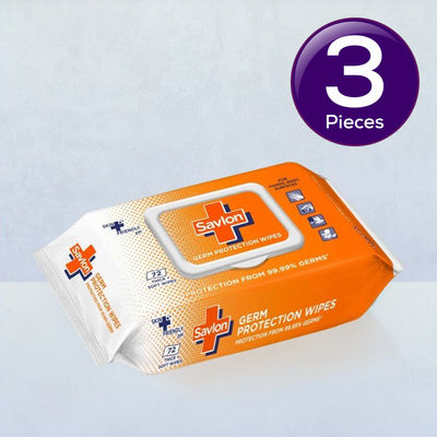 Savlon Germ Protection Wipes, Germ Protection, Skin Friendly pH, For Hands, Body, Surface 72 pc Combo