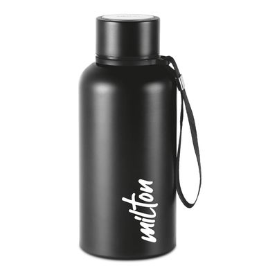 Milton Aura Thermosteel Bottle - 520 ml | Black | 24 Hours Hot And Cold