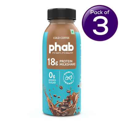 Phab Cold Coffee 18G Protein Milkshake 200 ml Combo
