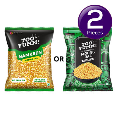 Too Yumm! Moong Dal | No Palm Oil | 35% Less Saturated Fat 190 g Combo