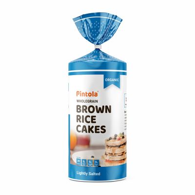 Pintola Organic Wholegrain Brown Rice Cakes - All Natural | Lightly Salted | Pack Of 1