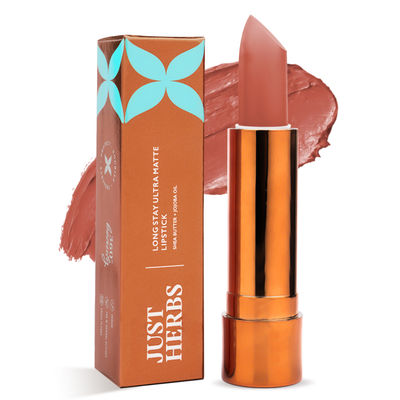 Just Herbs Ultra Matte Finish Long Stay Transfer Proof Bullet Lipstick Nude Nectar