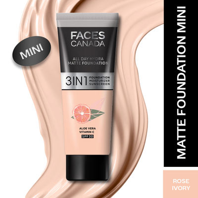 Faces Canada 3in1 All Day Hydra Matte Foundation + Moisturizer + SPF 30 | Rose Ivory 011