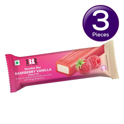 Baskin Robbins Raspberry Vanilla Doublet Bar Ice Cream Stick 65 ml Combo