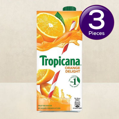 Tropicana Orange Delight Juice Tetrapack 1 l Combo
