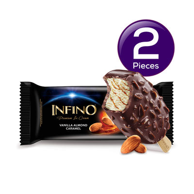 Infino Vanilla Almond Caramel Ice Cream Stick 80 ml Combo