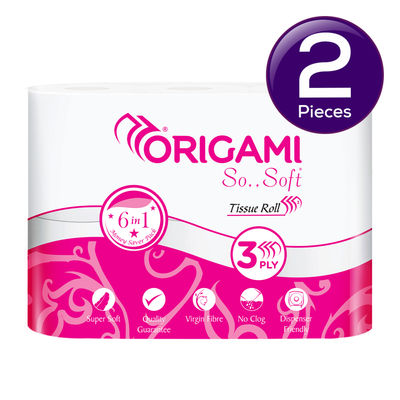 Origami 3 Ply Toilet Tissue Paper Roll - 160 Pulls Per Roll 1 pc Combo