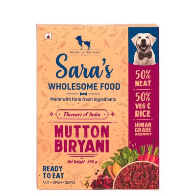 HUFT Sara's Wholesome Food Mutton Biryani Dog Food Pack