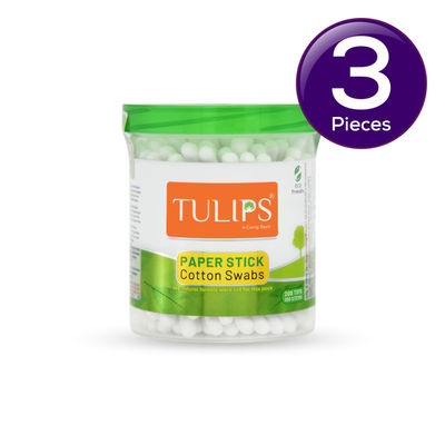 Tulips Paper Stick Cotton Buds Jar 100 pc Combo