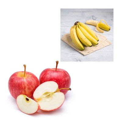 Apple Royal Gala(2pc) & Banana Robusta (4pc) Combo