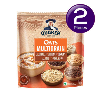 Quaker Oats Multigrain 600G Rolled Oats Wholegrain High Protein & Fibre Dalia Porridge 600 g Combo