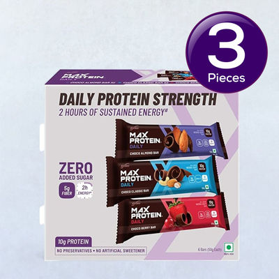 RiteBite Max Protein 10g Protein Bar Daily Assorted (Pack Of 6) 300 g Combo