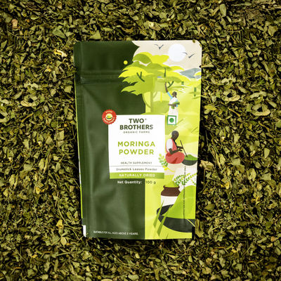 Two Brothers Moringa Powder, Chemical-Free Lab-Tested