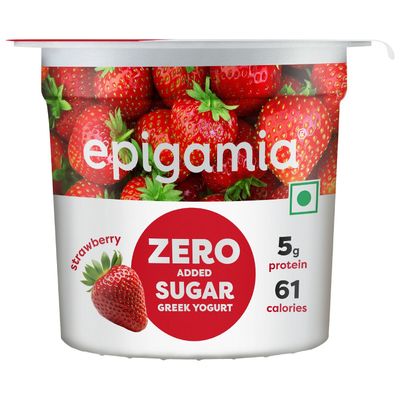 Epigamia No Added Sugar Strawberry Yogurt