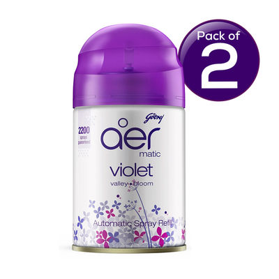Godrej aer Matic Refill - Automatic Room Fresheners - Violet Valley Bloom 225 ml Combo