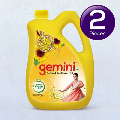 Gemini Refined Sunflower Oil | Jar 5 l Combo