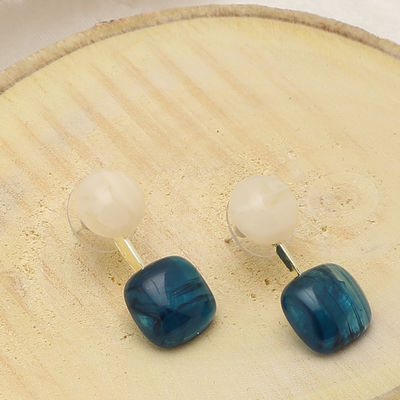 Sohi Silver Plated Designer Stone Stud