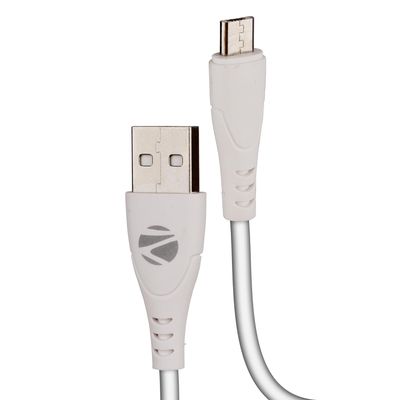 Zebronics Mu240 Usb - Micro Usb Cable 18 Watts Rapid Charging Charge & Sync 1 Meter - White