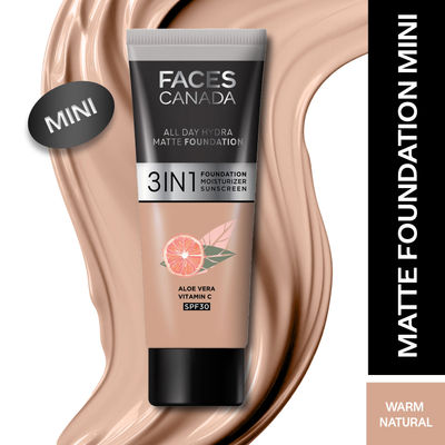 Faces Canada 3in1 All Day Hydra Matte Foundation + Moisturizer + SPF 30 | Warm Natural 021