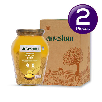 Anveshan A2 Desi Gir Cow Ghee 1 l Combo