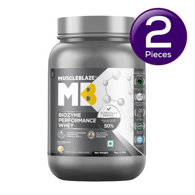 Muscleblaze Biozyme Performance Whey Protein 1 kg Combo