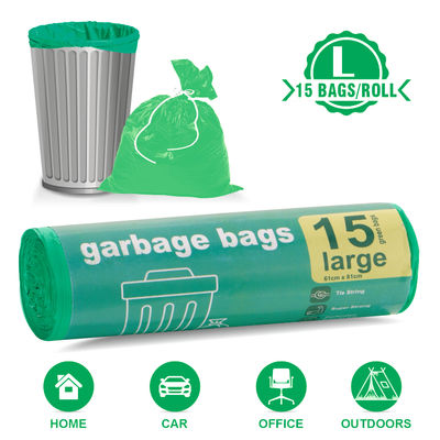 Garbage Bag Roll Green - Large - 24 x 32 Inch