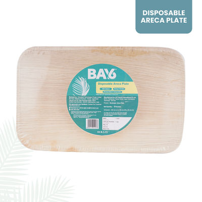 BAY6 Rectangule Areca Plate - Pack Of 10