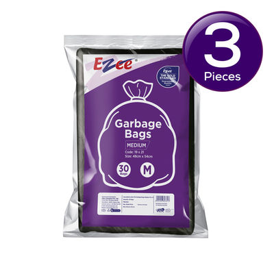 Ezee Premium Flat Garbage Bag - M 30 pc Combo