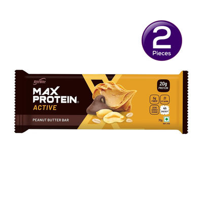 RiteBite Max Protein 20g Protein Bar Peanut Butter 70 g Combo