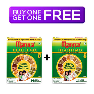 Manna Nutrition Mix - Nutrition Multigrain Drink For Kids 250 g Combo