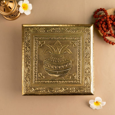 Jai Kashi Pooja Chowki - Multicolor | 6 inch