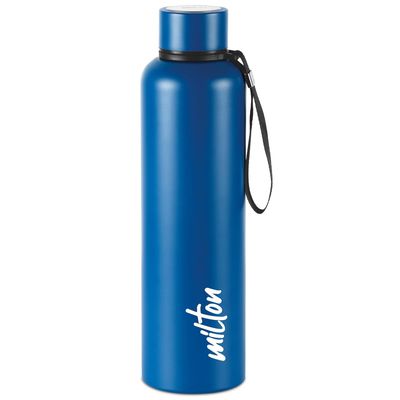 Milton Aura Thermosteel Bottle - 1.05 L | Dark Blue | 24 Hours Hot And Cold