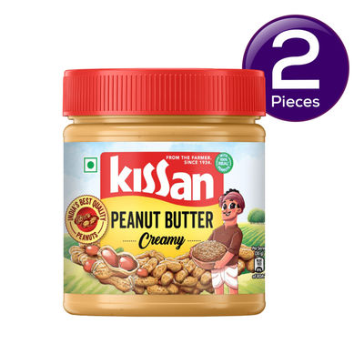 Kissan Creamy Peanut Butter | Made with India's Best Quality Peanuts | High Protein 350 g Combo