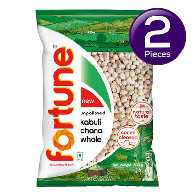 Fortune Unpolished Kabuli Chana 500 g Combo